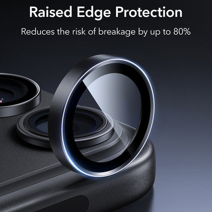 Película protetora para Câmara Traseira ESR Armorite para Apple iPhone 18 Pro / 18 Pro max, Vidro Temperado, Conjunto de 2 peças, Preto