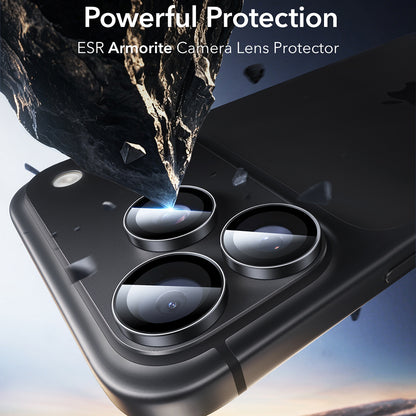 Película protetora para Câmara Traseira ESR Armorite para Apple iPhone 18 Pro / 18 Pro max, Vidro Temperado, Conjunto de 2 peças, Preto