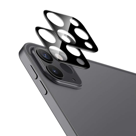 Película Protetora de Câmera Traseira ESR para Apple iPad Pro 13 (2024) / Pro 11 (2022) / Pro 12.9 (2022), Vidro Temperado, Conjunto de 2 peças, Preta.