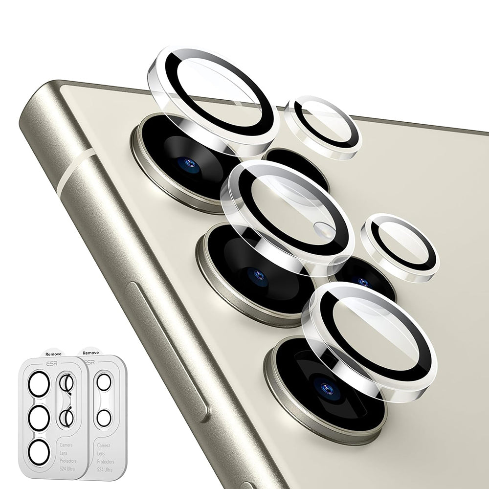 Película protetora para Câmara Traseira ESR para Samsung Galaxy S24 Ultra S928, Vidro Temperado, Conjunto de 2 peças, Transparente