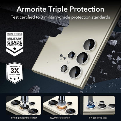 Película protetora para Câmara Traseira ESR para Samsung Galaxy S24 Ultra S928, Vidro Temperado, Conjunto de 2 peças, Transparente