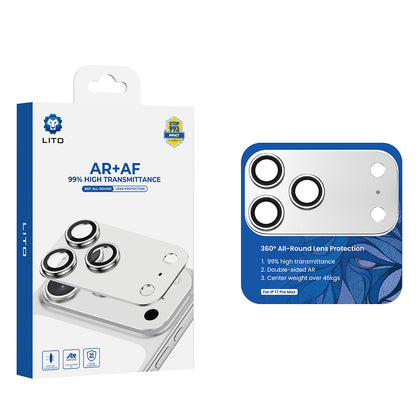 Película protetora para Câmara Traseira Lito Crown Halo AR + AF para Apple iPhone 18 Pro Max, Vidro Temperado, Prateado