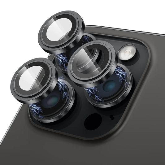 Película protetora para Câmara Traseira Lito S+ para Apple iPhone 15 Pro Max / 15 Pro, Vidro Temperado, Preto