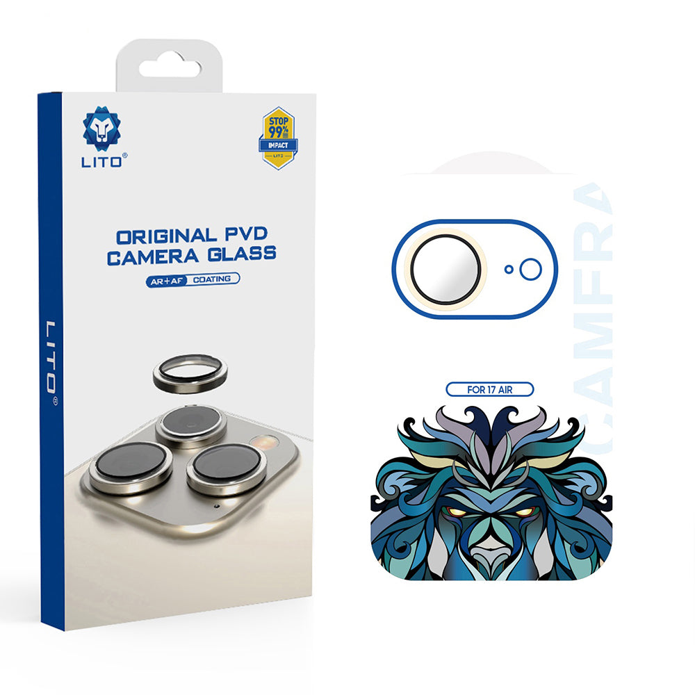 Película Protetora de Câmera Traseira Lito Titanium AR para Apple iPhone 17 Air, Vidro Temperado, Dourada