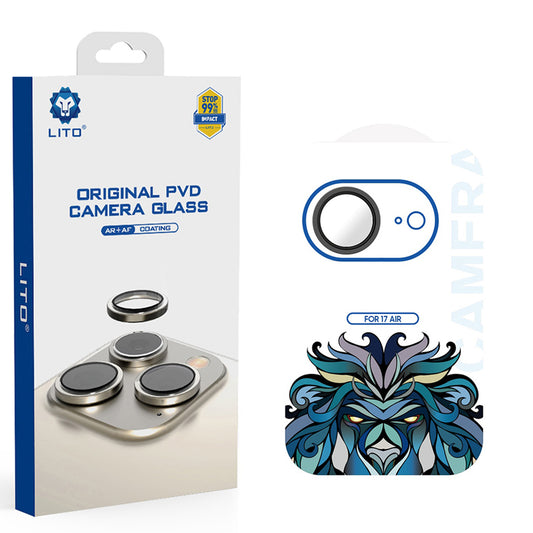 Película Protetora de Câmera Traseira Lito Titanium AR para Apple iPhone 17 Air, Vidro Temperado, Preta