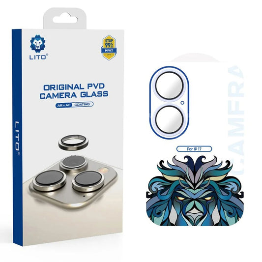 Película Protetora de Câmera Traseira Lito Titanium AR para Apple iPhone 17, Vidro Temperado, Azul