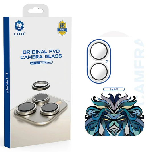 Película Protetora de Câmera Traseira Lito Titanium AR para Apple iPhone 17, Vidro Temperado, Prateada