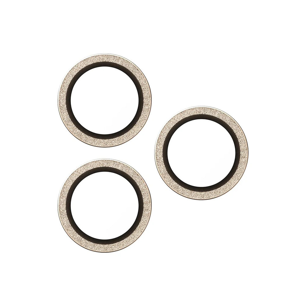 Película Protetora de Câmera Traseira PanzerGlass Hoops Glitter para Apple iPhone 17 Pro Max / 17 Pro / 16 Pro Max / 16 Pro, Vidro Temperado, Dourada