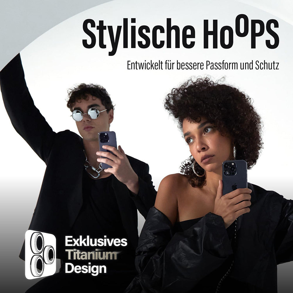 Película Protetora de Câmera Traseira PanzerGlass Hoops para Apple iPhone 16e, Vidro Temperado, Transparente.
