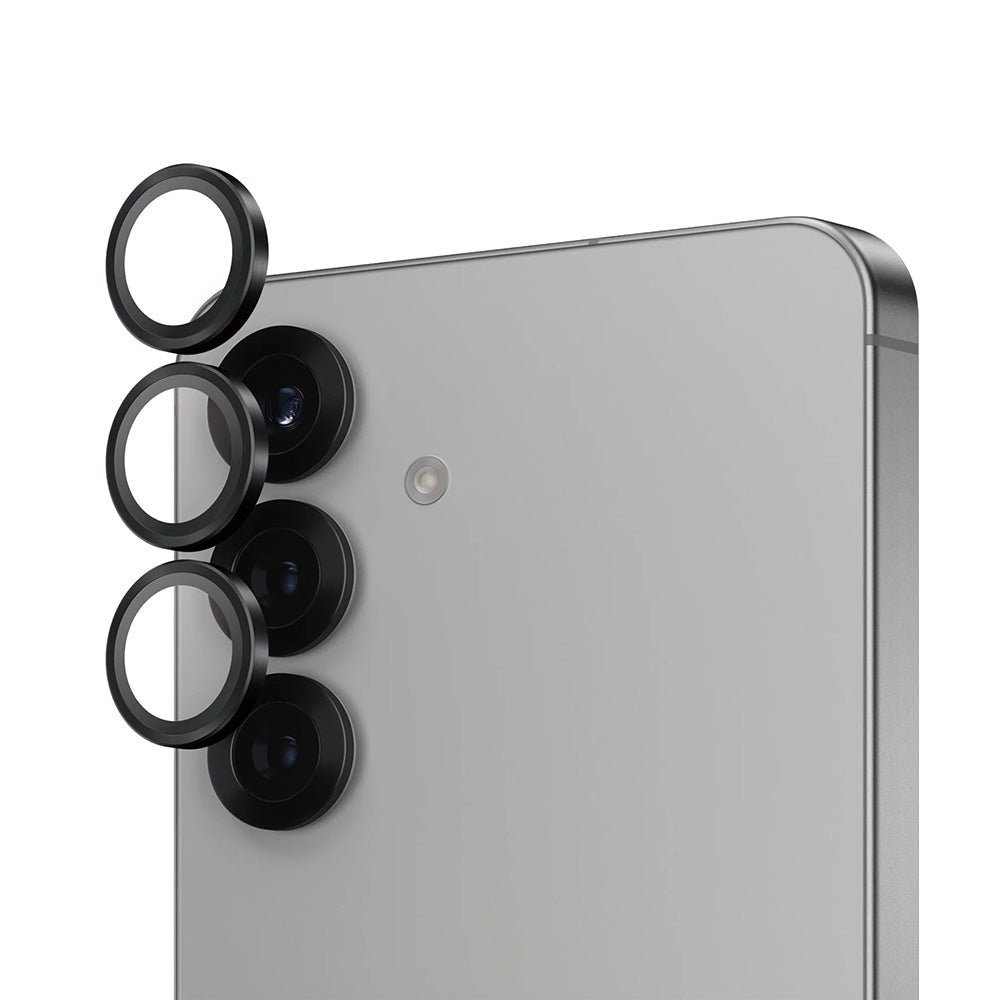 PanzerGlass Hoops Rear Camera Protector for Samsung Galaxy S25 S931, Tempered Glass, Black