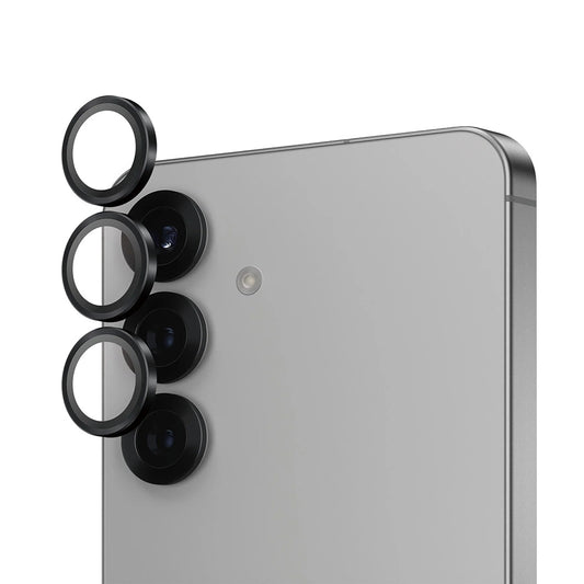 Película Protetora de Câmera Traseira PanzerGlass Hoops para Samsung Galaxy S25 S931, Vidro Temperado, Preta