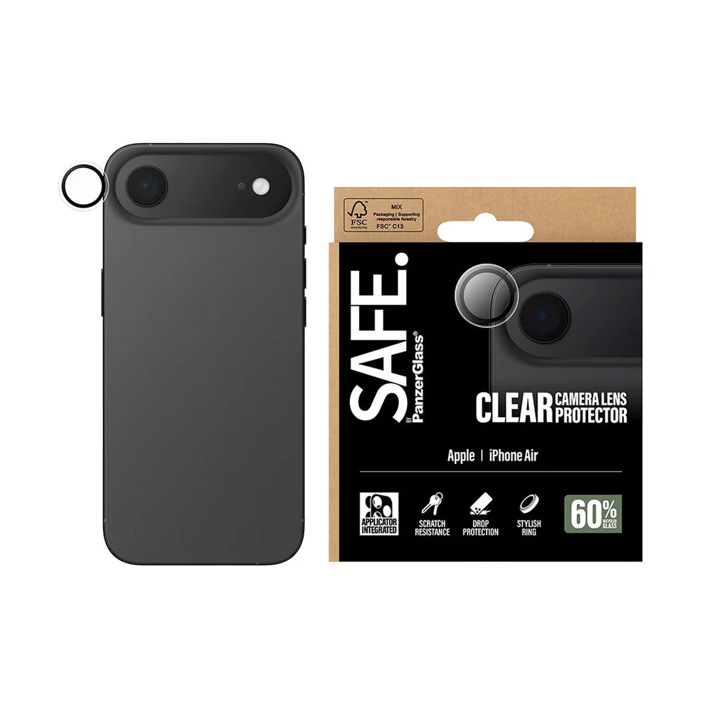 Película Protetora para Câmera Traseira PanzerGlass Safe. para Apple iPhone 17 Air, Vidro Temperado, Transparente.