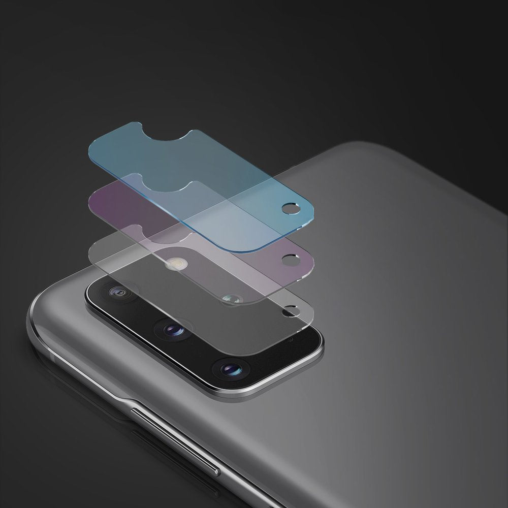 Película protetora para Câmara Traseira Ringke IDGL para Samsung Galaxy S20+ 5G G986 / S20+ G985, Vidro Temperado, Conjunto de 3 peças, Transparente