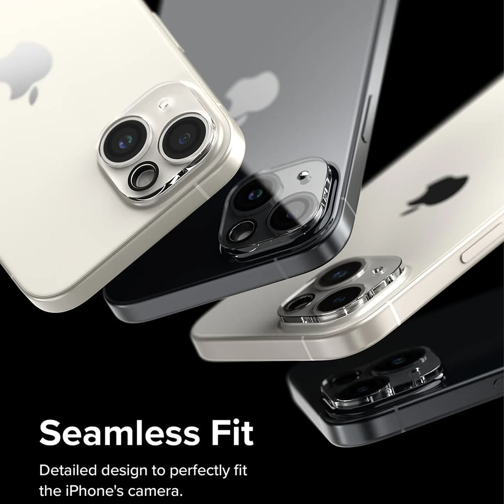 Película Protetora de Câmera Traseira Ringke para Apple iPhone 15 Plus / 15, Vidro Temperado, Conjunto de 2 Peças, Transparente