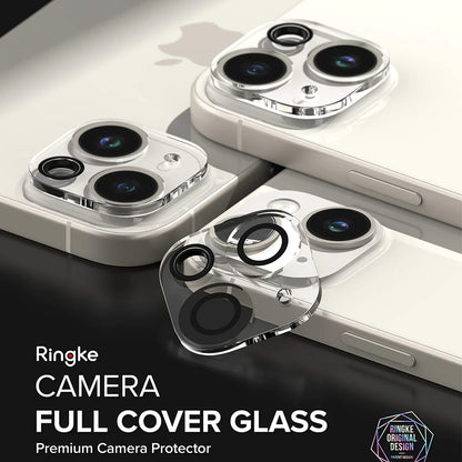Película Protetora de Câmera Traseira Ringke para Apple iPhone 15 Plus / 15, Vidro Temperado, Conjunto de 2 Peças, Transparente