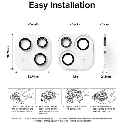 Película Protetora de Câmera Traseira Ringke para Apple iPhone 15 Plus / 15, Vidro Temperado, Conjunto de 2 Peças, Transparente