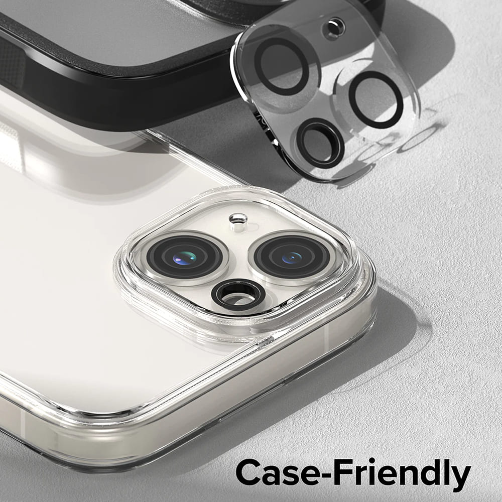 Película Protetora de Câmera Traseira Ringke para Apple iPhone 15 Plus / 15, Vidro Temperado, Conjunto de 2 Peças, Transparente