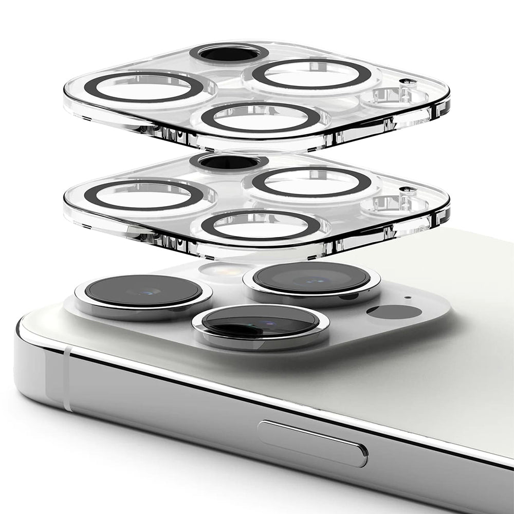 Película Protetora de Câmera Traseira Ringke para Apple iPhone 15 Pro Max, Vidro Temperado, Conjunto de 2 Peças, Transparente