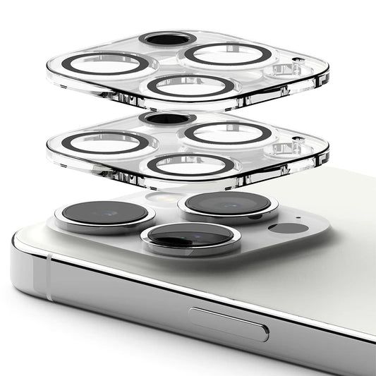 Película Protetora de Câmera Traseira Ringke para Apple iPhone 15 Pro Max, Vidro Temperado, Conjunto de 2 Peças, Transparente
