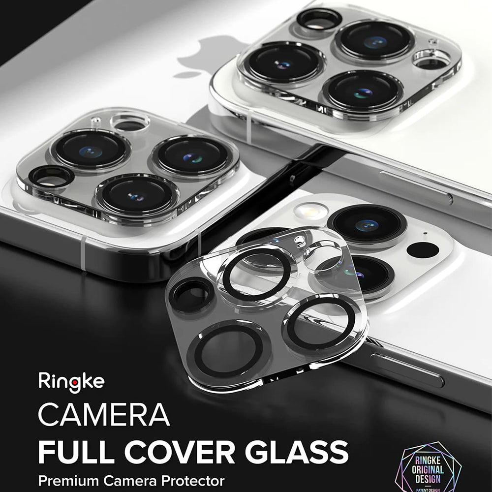 Película Protetora de Câmera Traseira Ringke para Apple iPhone 15 Pro Max, Vidro Temperado, Conjunto de 2 Peças, Transparente