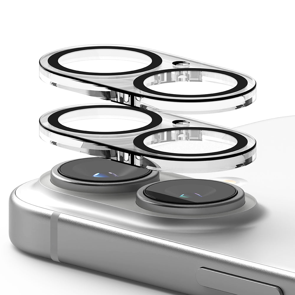 Película protetora para Câmara Traseira Ringke para Apple iPhone 16 Plus / 16, Vidro Temperado, Conjunto de 2 peças, Transparente