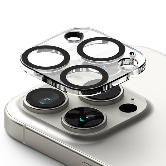 Película Protetora de Câmera Traseira Ringke para Apple iPhone 16 Pro Max / 16 Pro, Vidro Temperado, Conjunto de 2 peças, Transparente