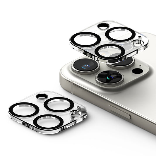 Película Protetora de Câmera Traseira Ringke para Apple iPhone 16 Pro Max / 16 Pro, Vidro Temperado, Conjunto de 2 peças, Transparente