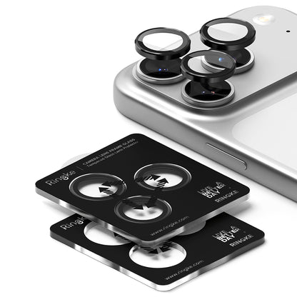 Película Protetora Ringke para Câmara Traseira do Apple iPhone 17 Pro Max / 17 Pro, Vidro Temperado, Preta