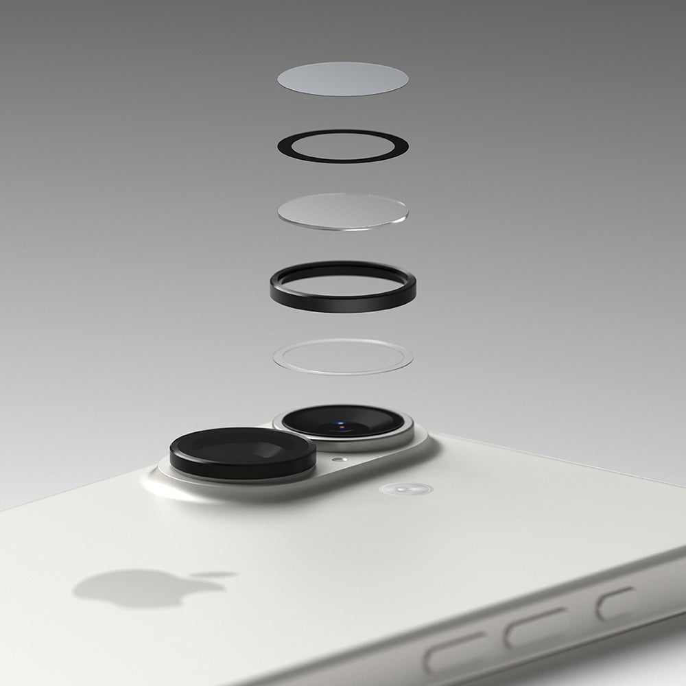 Película Protetora Ringke para Câmara Traseira do Apple iPhone 17, Vidro Temperado, Preta