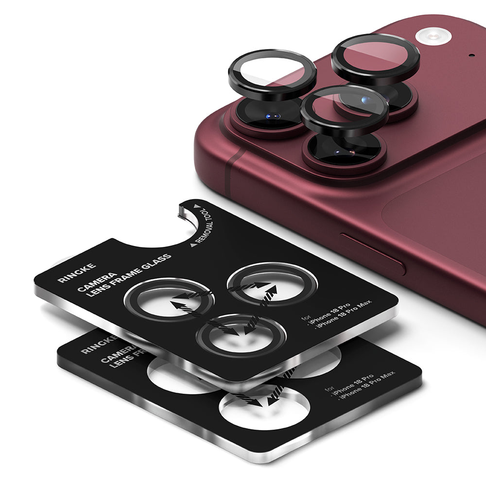 Película protetora para Câmara Traseira Ringke para Apple iPhone 18 Pro / 18 Pro Max, Vidro Temperado, Conjunto de 2 peças, Transparente