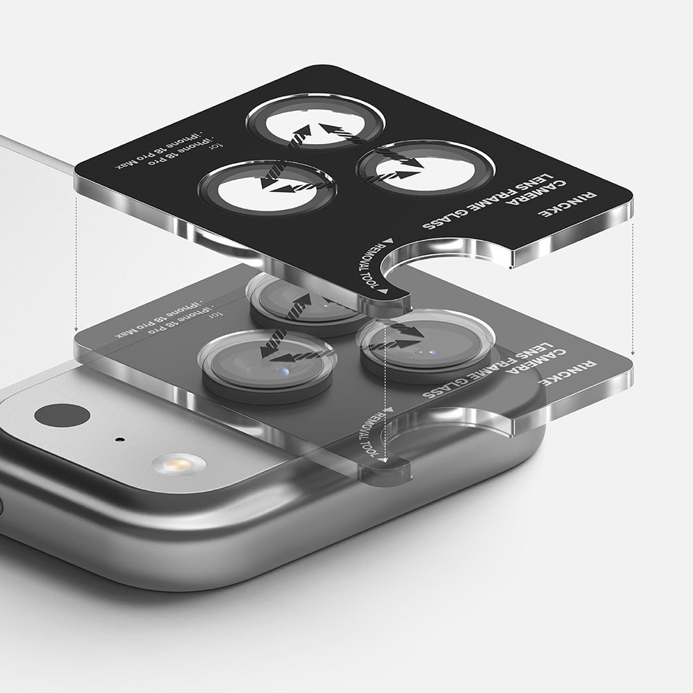 Película protetora para Câmara Traseira Ringke para Apple iPhone 18 Pro / 18 Pro Max, Vidro Temperado, Conjunto de 2 peças, Transparente