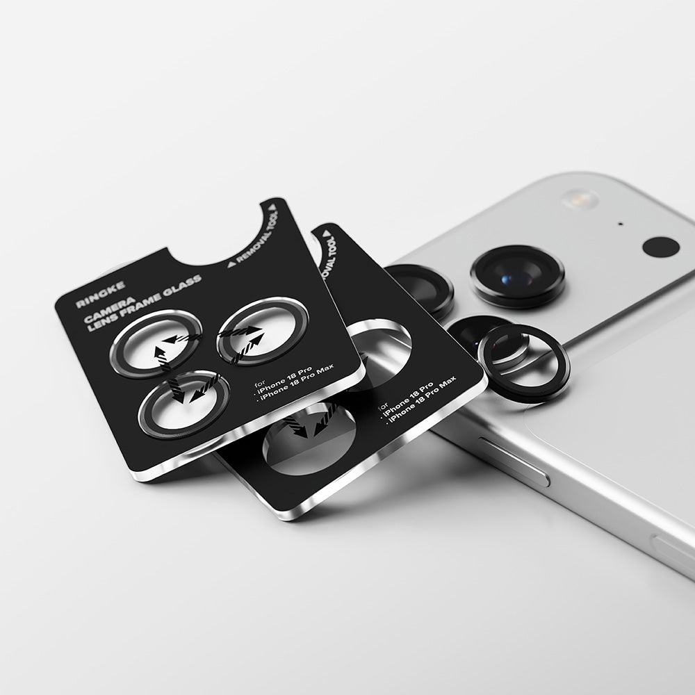 Película protetora para Câmara Traseira Ringke para Apple iPhone 18 Pro / 18 Pro Max, Vidro Temperado, Conjunto de 2 peças, Transparente