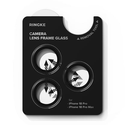 Película protetora para Câmara Traseira Ringke para Apple iPhone 18 Pro / 18 Pro Max, Vidro Temperado, Conjunto de 2 peças, Transparente