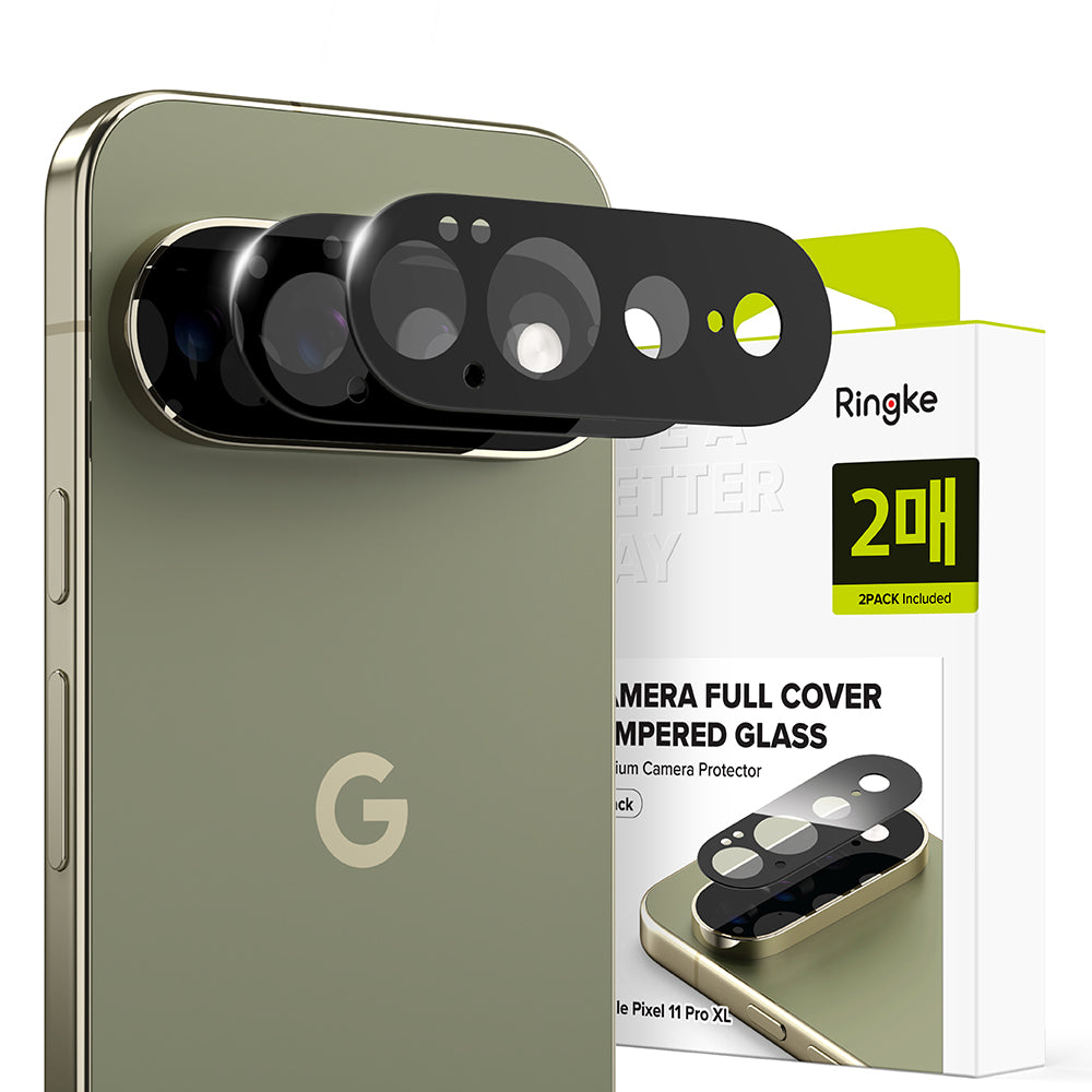 Película protetora para Câmara Traseira Ringke para Google Pixel 11 Pro XL, Vidro Temperado, Conjunto de 2 peças, Preto
