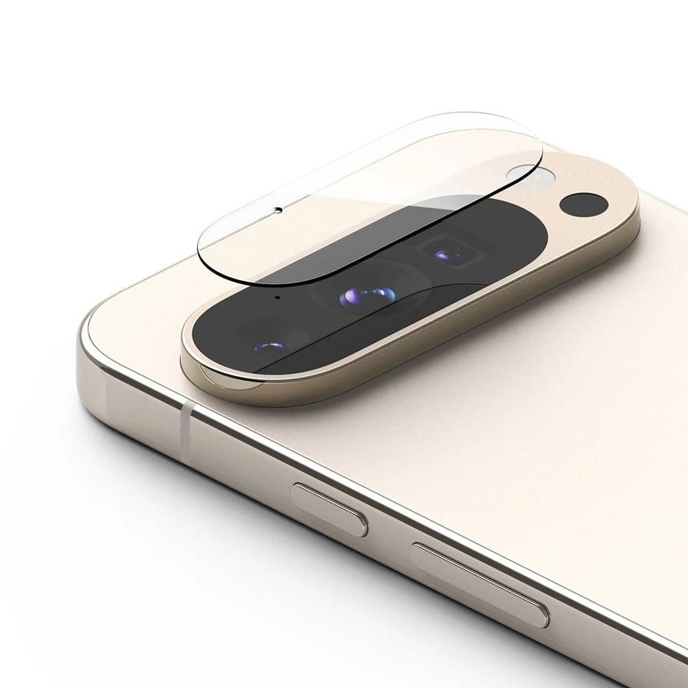 Película Protetora de Câmera Traseira Ringke para Google Pixel 9 Pro XL, Vidro Temperado, Conjunto de 3 Peças, Transparente
