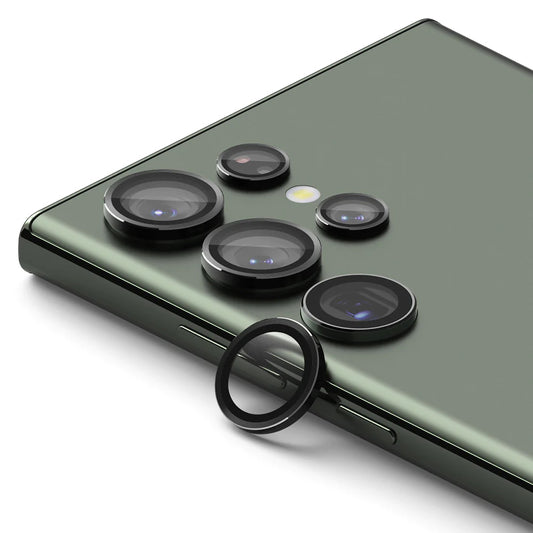 Película Protetora Ringke para Câmera Traseira do Samsung Galaxy S23 Ultra S918, Vidro Temperado, Preta
