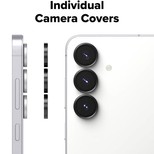 Película protetora para Câmara Traseira Ringke para Samsung Galaxy S25 FE, Vidro Temperado, Conjunto de 2 peças, Preto
