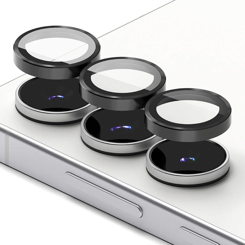 Película protetora para Câmara Traseira Ringke para Samsung Galaxy S25 FE, Vidro Temperado, Conjunto de 2 peças, Preto