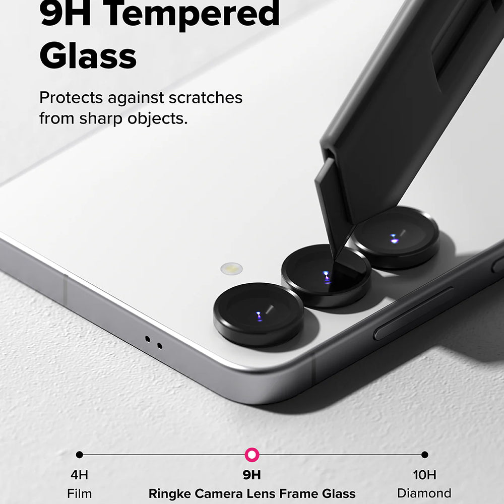 Película protetora para Câmara Traseira Ringke para Samsung Galaxy S25 FE, Vidro Temperado, Conjunto de 2 peças, Preto