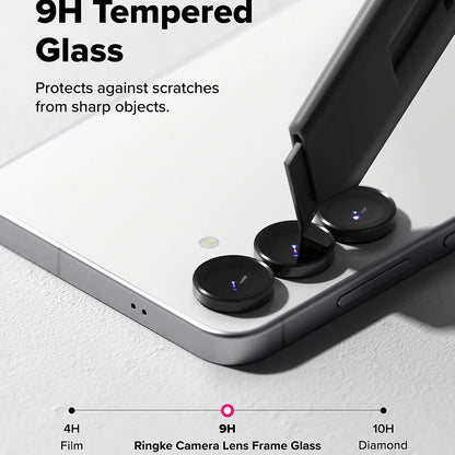 Película protetora para Câmara Traseira Ringke para Samsung Galaxy S25 FE, Vidro Temperado, Conjunto de 2 peças, Preto