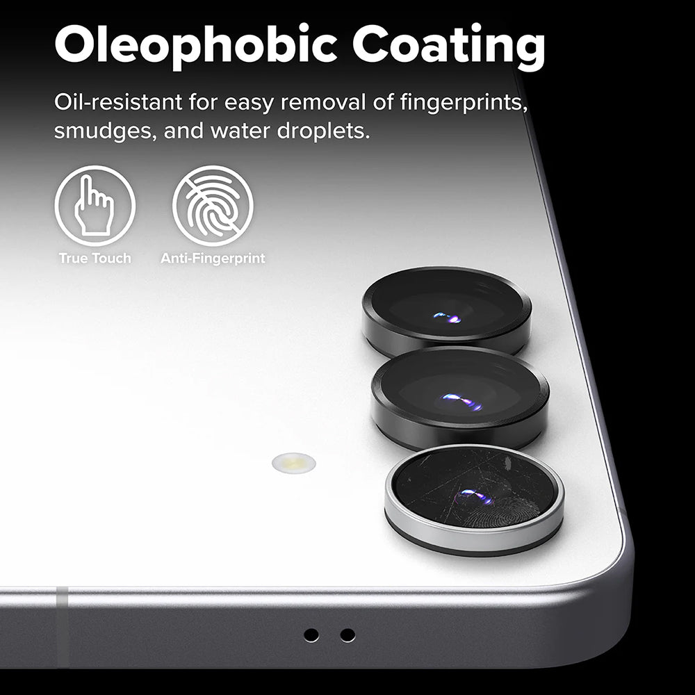 Película protetora para Câmara Traseira Ringke para Samsung Galaxy S25 FE, Vidro Temperado, Conjunto de 2 peças, Preto