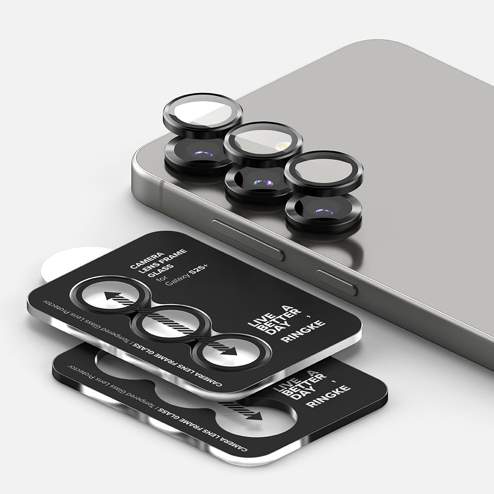Película Protetora Ringke para Câmara Traseira para Samsung Galaxy S25 S931, Vidro Temperado, Preta