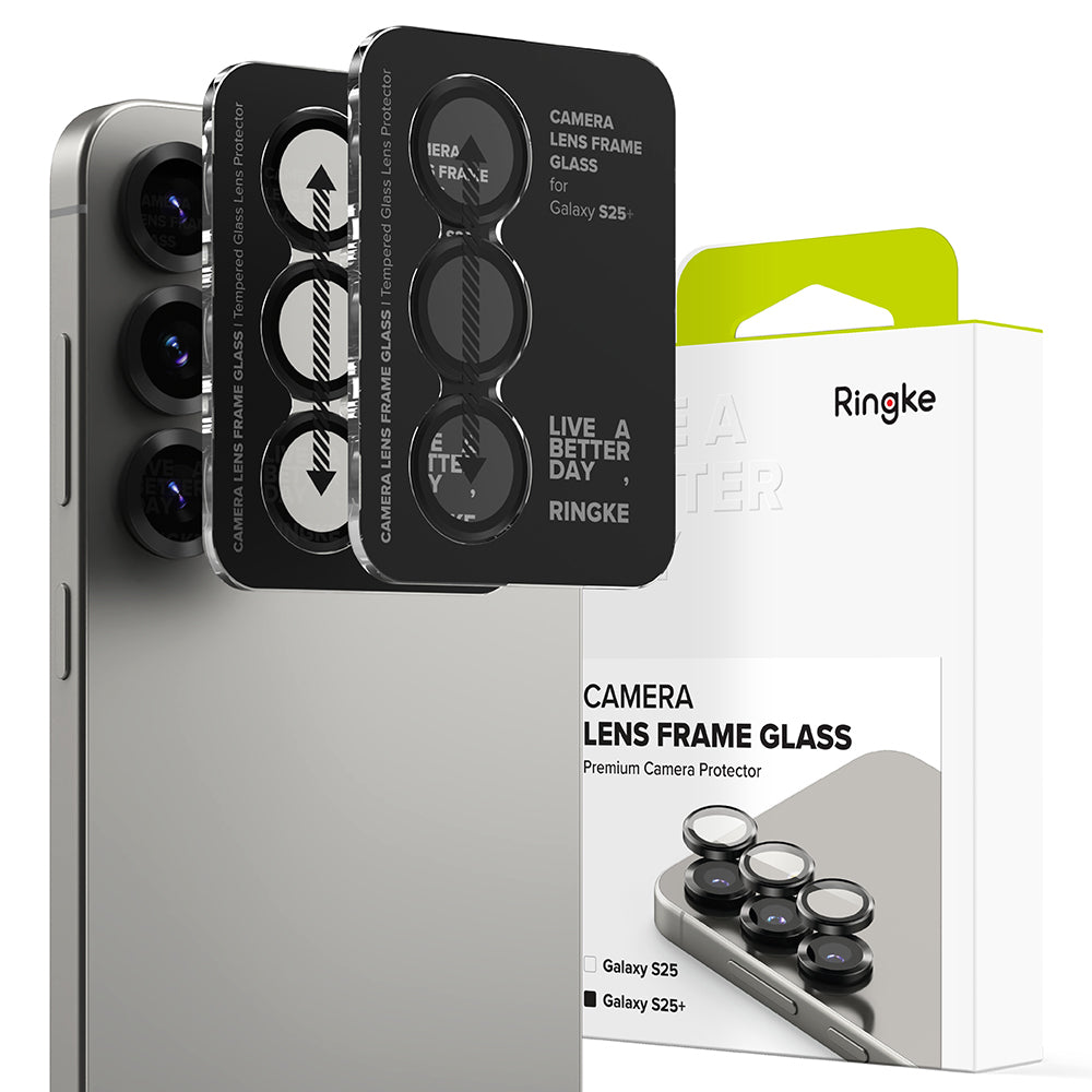 Película Protetora Ringke para Câmara Traseira para Samsung Galaxy S25 S931, Vidro Temperado, Preta
