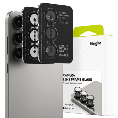 Película Protetora Ringke para Câmara Traseira para Samsung Galaxy S25 S931, Vidro Temperado, Preta