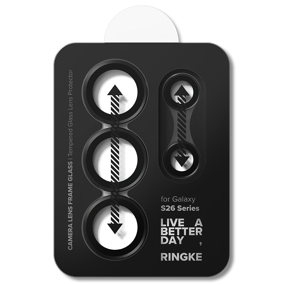 Película Protetora de Câmera Traseira Ringke para Samsung Galaxy S26 Ultra S948, Vidro Temperado, Conjunto de 2 peças, Preta
