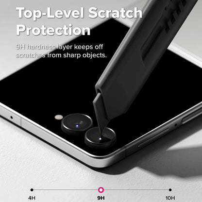 Película protetora para Câmara Traseira Ringke para Samsung Galaxy Z Flip8 F776, Vidro Temperado, Conjunto de 2 peças, Preto