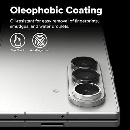 Película Protetora Ringke para Câmara Traseira do Samsung Galaxy Z Fold7 F966, Vidro Temperado, Conjunto de 2 Peças, Preta