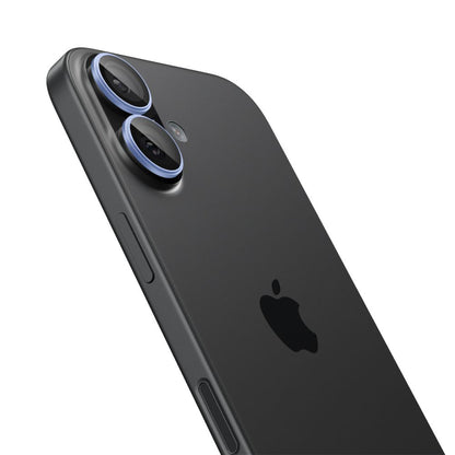 Película protetora para Câmara Traseira Spigen GlastR EZ FIT Optik Pro para Apple iPhone 17 / 16 Plus / 16, Vidro Temperado, Conjunto de 2 peças, Azul