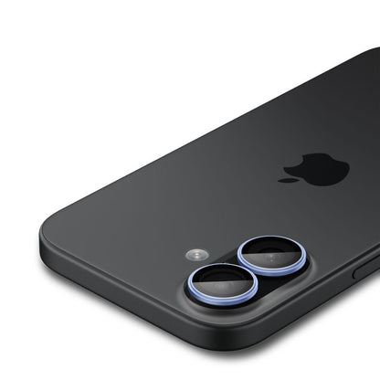 Película protetora para Câmara Traseira Spigen GlastR EZ FIT Optik Pro para Apple iPhone 17 / 16 Plus / 16, Vidro Temperado, Conjunto de 2 peças, Azul