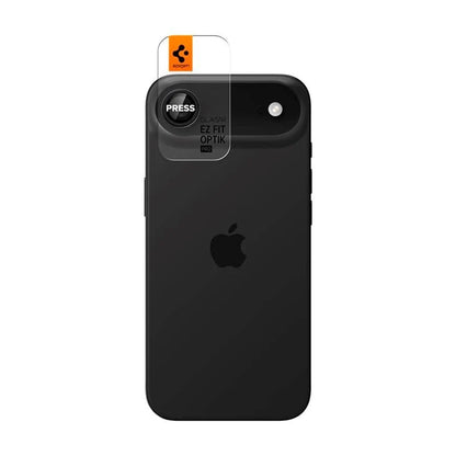 Película Protetora de Câmera Traseira Spigen GlastR EZ FIT Optik Pro para Apple iPhone 17 Air, Vidro Temperado, Conjunto de 2 Peças, Preta